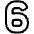 Number Six Icon from Plump Line Set