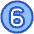 Number Six Circle Icon from Plump Duo Set