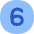 Number Six Circle Icon from Flex Flat Set