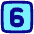 Number Six Square Icon from Plump Pop Set