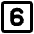 Number Six Square Icon from Core Remix Set