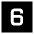 Number Six Square Icon from Sharp Solid Set