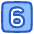 Number Six Square Icon from Plump Duo Set