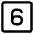 Number Six Square Icon from Core Line Set