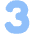 Number Three Icon from Plump Flat Set
