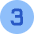 Number Three Circle Icon from Sharp Flat Set