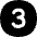 Number Three Circle Icon from Flex Solid Set