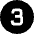 Number Three Circle Icon from Sharp Solid Set