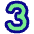Number Three Icon from Plump Pop Set