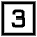 Number Three Square Icon from Sharp Line Set