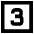 Number Three Square Icon from Sharp Remix Set