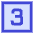 Number Three Square Icon from Sharp Duo Set