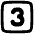 Number Three Square Icon from Plump Remix Set