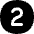 Number Two Circle Icon from Flex Solid Set