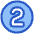 Number Two Circle Icon from Plump Duo Set