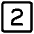 Number Two Square Icon from Core Line Set