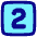 Number Two Square Icon from Plump Pop Set