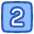 Number Two Square Icon from Plump Duo Set