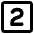 Number Two Square Icon from Core Remix Set