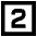 Number Two Square Icon from Sharp Remix Set