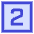 Number Two Square Icon from Sharp Duo Set