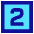 Number Two Square Icon from Sharp Pop Set