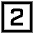 Number Two Square Icon from Sharp Line Set