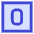 Number Zero Square Icon from Sharp Duo Set