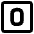 Number Zero Square Icon from Core Remix Set