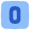 Number Zero Square Icon from Plump Flat Set