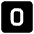 Number Zero Square Icon from Core Solid Set