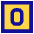 Number Zero Square Icon from Sharp Pop Set