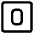 Number Zero Square Icon from Core Line Set