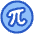 Pi Symbol Circle Icon from Plump Duo Set