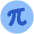 Pi Symbol Circle Icon from Plump Flat Set