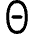 Theta Math Symbol Icon from Flex Remix Set