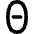 Theta Math Symbol Icon from Flex Solid Set