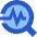 Health Check Stats Troubleshoot Icon from Sharp Flat Set