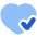 Heart Check Icon from Plump Flat Set