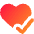 Heart Check Icon from Core Gradient Set