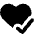 Heart Check Icon from Core Solid Set