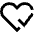 Heart Check Icon from Sharp Line Set