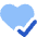 Heart Check Icon from Core Flat Set