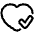 Heart Check Icon from Plump Line Set