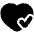 Heart Check Icon from Plump Solid Set