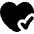 Heart Check Icon from Flex Solid Set