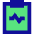 Heart Rate Clipboard Icon from Sharp Pop Set