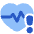 Heart Rate Pulse Alert Icon from Plump Flat Set