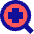 Medical Search Diagnosis Icon from Sharp Pop Set
