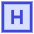 Hospital Sign Square Icon from Sharp Duo Set